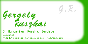 gergely ruszkai business card